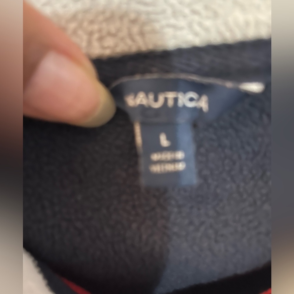 Nautica (3 for the price of 1), Quarter Zip Fleece Top in Red, Blue & Black - Picture 11 of 11
